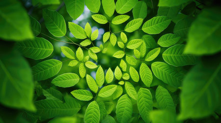 symmetrical leaves in circleの素材