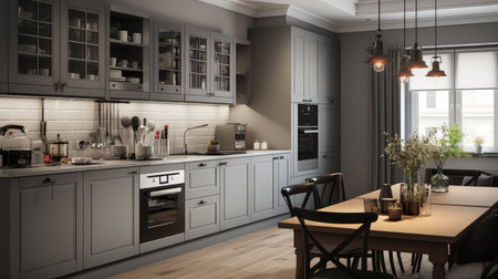 cozy kitchen greyの素材