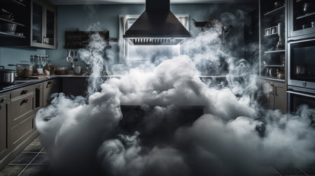 fire kitchen smokeの素材