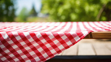 outdoor red check tableclothの素材
