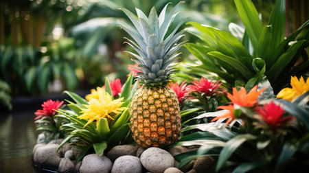 garden pineapple plantsの素材