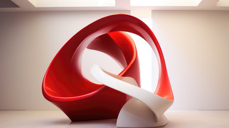 modern red white abstractの素材