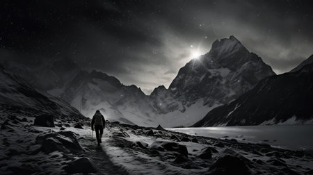 mountain starlight backgroundの素材