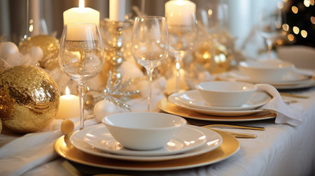 holiday white and goldの素材