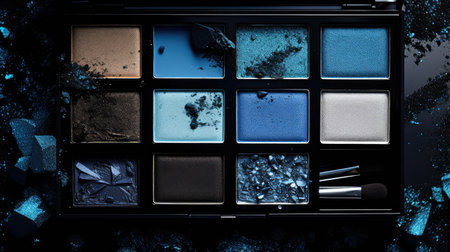 shimmer blue and black backgroundの素材