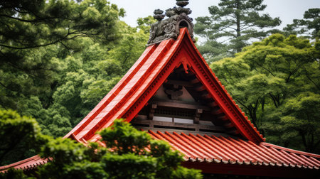 roof triangle redの素材