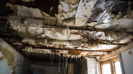 discoloration water damage roofの素材