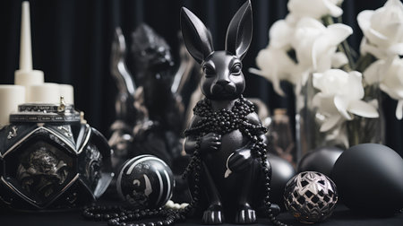 bunny black easterの素材