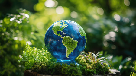 serenity blue and green globeの素材