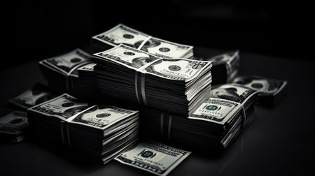 wealth black and white moneyの素材