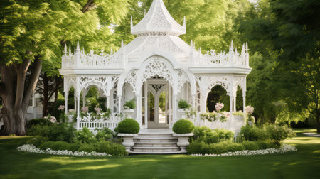 ornate white structureの素材