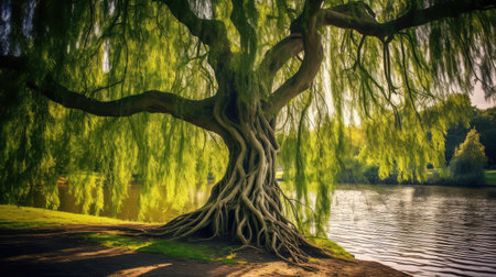 branches tree with big rootsの素材