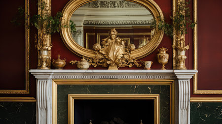 mantelpiece gold leaf frameの素材