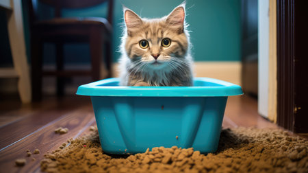 cat kitty litter boxの素材