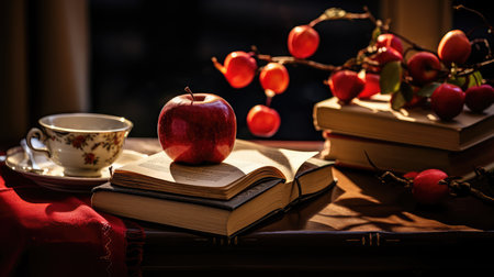 table book appleの素材