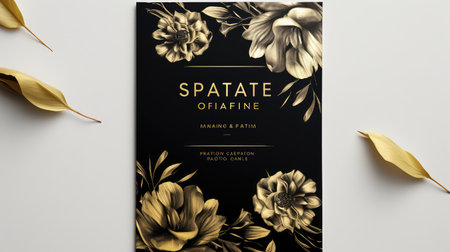 foil flowers on white backgroundの素材