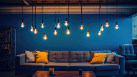 ambiance light bulb blueの素材