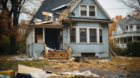 owned foreclosed houseの素材