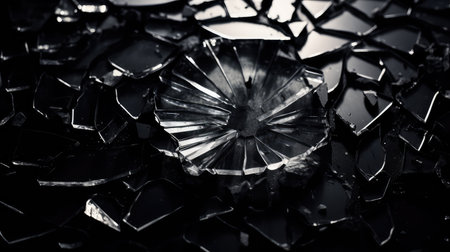 dangerous broken glass blackの素材