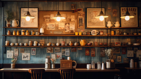 posters coffee shop wallの素材