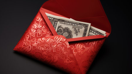 envelope cash redの素材