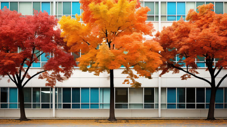 colorful hospital treesの素材