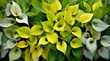 leaf hosta plantの素材
