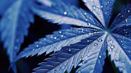 leaf blue marijuanaの素材
