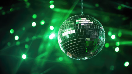 light disco ball greenの素材
