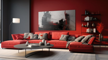 photo gray red backgroundの素材