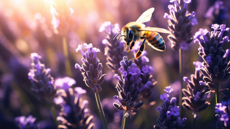 flowers spring beeの素材