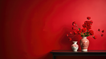 elegance red painted backgroundの素材