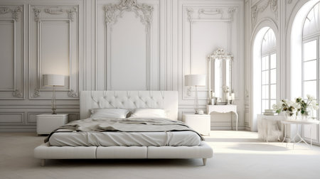 chic white plaster wallの素材