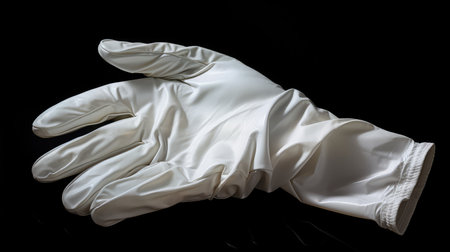 unused white latex glovesの素材