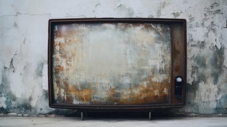 static old tv white backgroundの素材