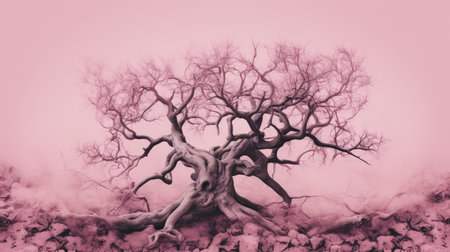 oak solid pink backgroundの素材