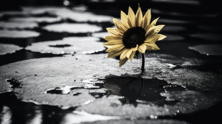 safety sunflower black and whiteの素材