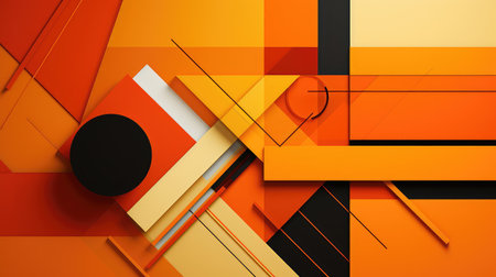 playful orange background geometricの素材