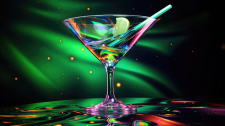 visual martini glass graphicの素材