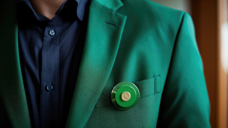 shiny green circle badgeの素材