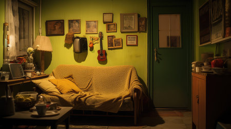 flicker old tv green screenの素材