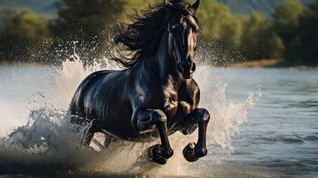 galloping horse waterの素材