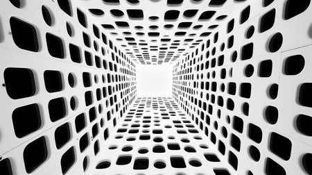 weightlessness perspective black and white holesの素材