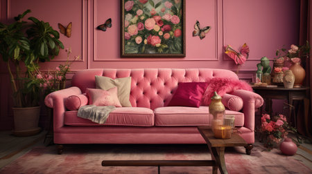 rug pink couchの素材