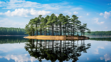 reflection pine tree frameの素材