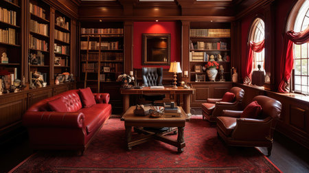 cozy red officeの素材