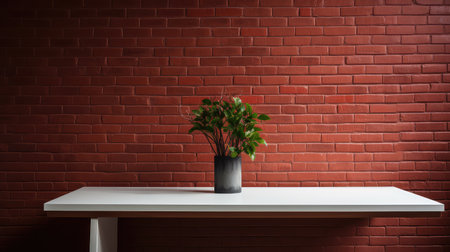 minimalist table brick wallの素材