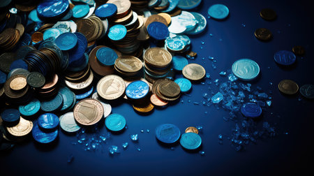 currency blue money backgroundの素材