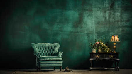 rustic vintage wallpaper greenの素材