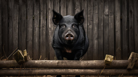 rustic pigs blackの素材